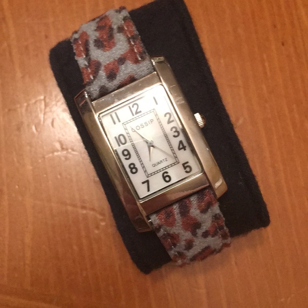 Gray Leopard Print Watch - image 1